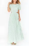 Show Me Your Mumu Eloise Maxi Dress In Green Plaid In Green
