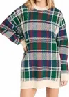 Show Me Your Mumu Ember Tunic Sweater In Holiday Plaid Knit In Multi