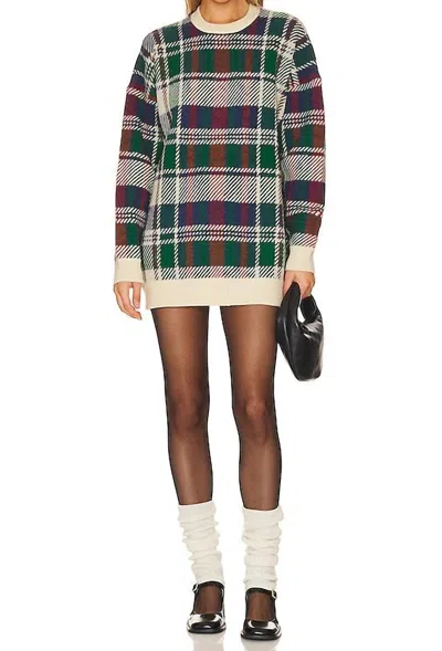 SHOW ME YOUR MUMU EMBER TUNIC SWEATER IN HOLIDAY PLAID