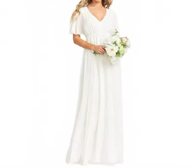 Show Me Your Mumu Emily Empire Maxi Dress In Wedding Cake In White