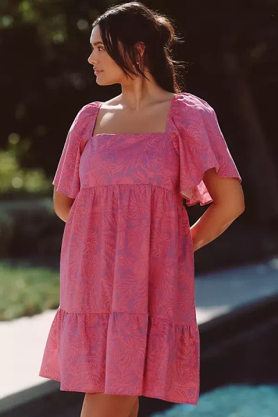 Show Me Your Mumu Erin Plus Short-sleeve Mini Dress In Pink