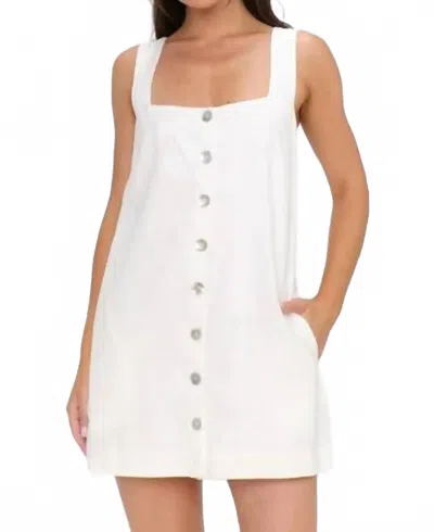Show Me Your Mumu Everly Mini Dress In White Linen