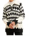 Show Me Your Mumu Faux Sherpa Collar Sun Valley Pullover In Black In Multi