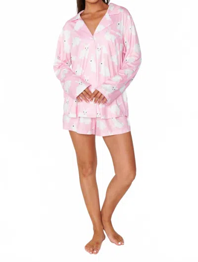 Show Me Your Mumu Favorite Pj Set In Pink Bunnies Jersey
