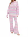 Show Me Your Mumu Feel Good Sweater In Cotton Candy Stripe Knit In Pink
