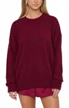 Show Me Your Mumu Feel Good Sweater In Maroon Knit In Burgundy