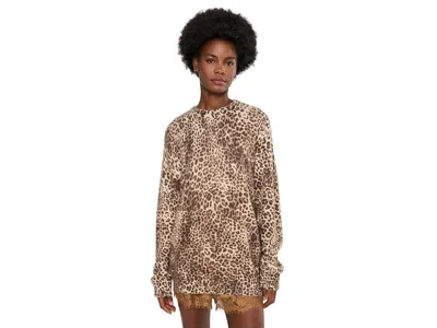 Show Me Your Mumu Feel Good Sweater Women's Clothing Mod Leopard Knit: Sm, Viscose/spandex/nylon In Animal Print