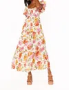 Show Me Your Mumu Floral Maxi Dress In White In White