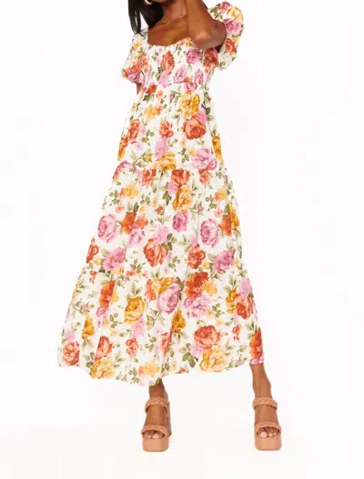 Show Me Your Mumu Floral Maxi Dress In White