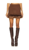 Show Me Your Mumu Fran Mini Skirt In Chocolate