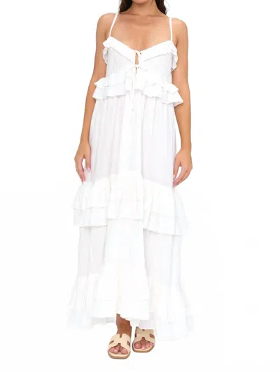 Show Me Your Mumu Freya Maxi Dress In White Voile