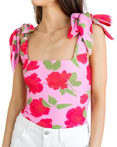 Show Me Your Mumu Gidget Bodysuit In Heart Throb Floral In Purple
