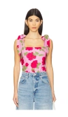 Show Me Your Mumu Gidget Bodysuit In Heart Throb Floral In Pink