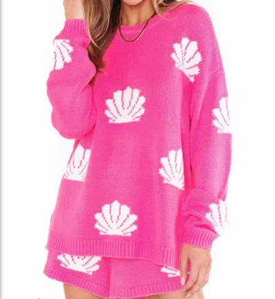 Show Me Your Mumu Go To Sweater In Hot Pink Shell In Multi
