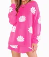 Show Me Your Mumu Go To Sweater In Hot Pink Shell In Pink