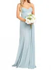 Show Me Your Mumu Godshaw Goddess Gown In Silver Sage Crisp In Blue