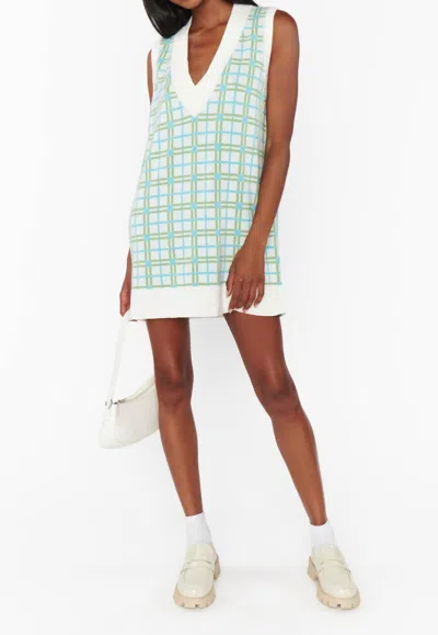 Show Me Your Mumu Hartford Tank Sweater Dress In On The Green Plaid Knit In Multi