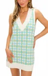 Show Me Your Mumu Hartford Tank Sweater Dress In On The Green Plaid Knit In Multi