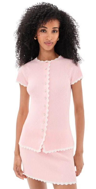 Show Me Your Mumu Heidi Cardigan Taffy Pink Knit