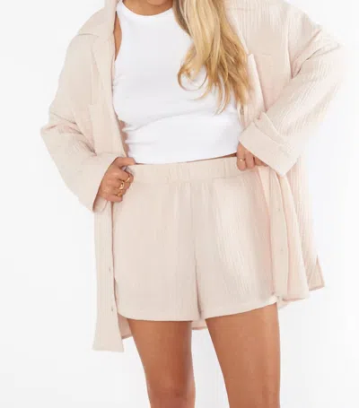 Show Me Your Mumu Hendrix Dolphin Shorts In Sand Gauze In Pink