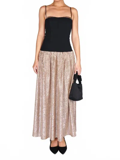 Show Me Your Mumu Hepburn Midi Dress In Silver Confetti In Multi