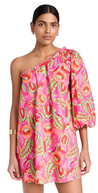 Show Me Your Mumu High Volume Mini Dress In Paradise Palms In Multi
