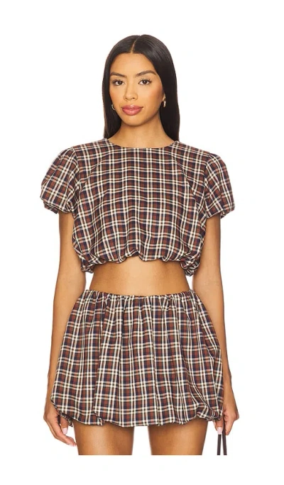 Show Me Your Mumu Highland Crop Top In Brown