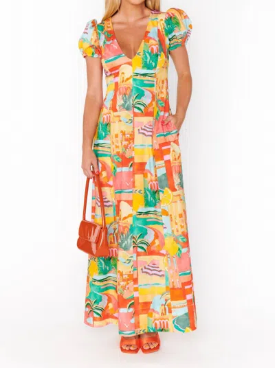Show Me Your Mumu Italia Maxi Dress In Winnie Postcards In Multi