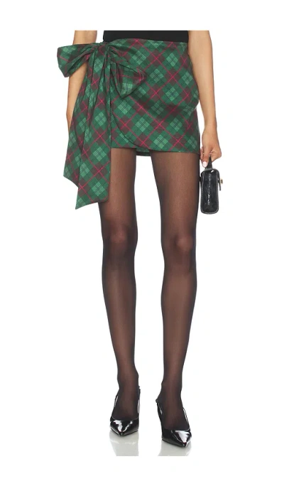 Show Me Your Mumu Iva Bow Skirt In Green