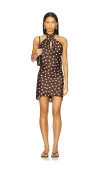 Show Me Your Mumu Jasmine Tie Mini Dress In Brown
