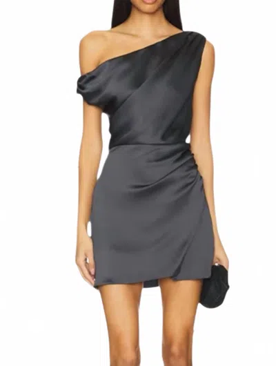Show Me Your Mumu Jodi Mini Dress In Grey Metallic In Gray