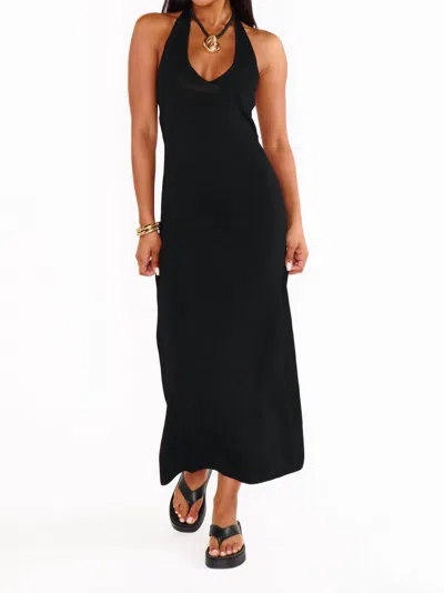 Show Me Your Mumu Kate Halter Dress In Black