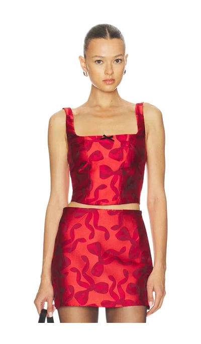 Show Me Your Mumu Kendra Top In Red