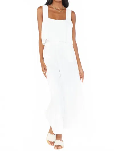 Show Me Your Mumu Kick Back Linen Wide Leg Pants In White