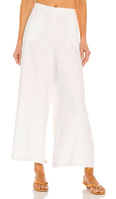 Show Me Your Mumu Kick Back Pants In White Linen