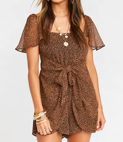 Show Me Your Mumu Kinsley Romper In Lucky Leopard In Brown
