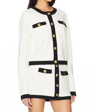 Show Me Your Mumu Kit Cardigan In Cream & Black In Multi