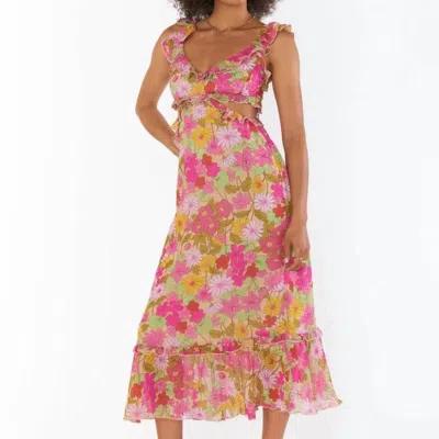 Show Me Your Mumu Lane Midi Dress In Carnaby Floral In Pink