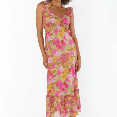 Show Me Your Mumu Lane Midi Dress In Carnaby Floral In Pink