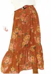 Show Me Your Mumu Larina Midi Skirt In Garden Harvest In Brown