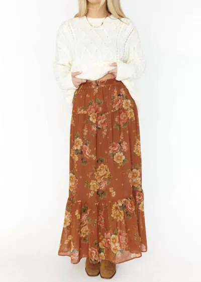 Show Me Your Mumu Larina Midi Skirt In Garden Harvest In Multi