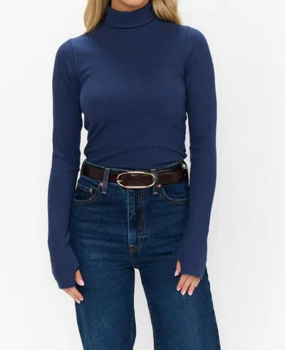 Show Me Your Mumu Layer Up Long Sleeve Top In Navy In Blue