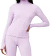 Show Me Your Mumu Layer Up Turtleneck Top In Lilac Rib Knit In Purple