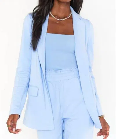 Show Me Your Mumu Lazy Chic Blazer In Periwinkle In Blue