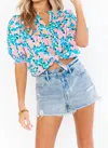 Show Me Your Mumu Leslie Top In Violet's Garden In Multi