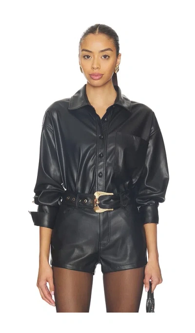 Show Me Your Mumu Lincoln Shirt Jacket In Black