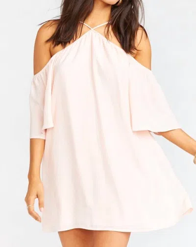 Show Me Your Mumu Lindsay Halter Dress In Speckle Dots Pink In Multi