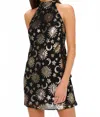 Show Me Your Mumu Lisa Mini Dress In Celestial Shimmer In Black