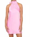 Show Me Your Mumu Lisa Mini Dress In Pink Luxe Satin In Pink