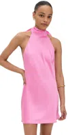 Show Me Your Mumu Lisa Mini Dress Pink Luxe Satin In Pink Luxe Satin